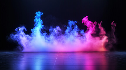 Wall Mural - mystical mist. swirling smoke in dark and light symphony. fluid fantasia. abstract dance of fog and 