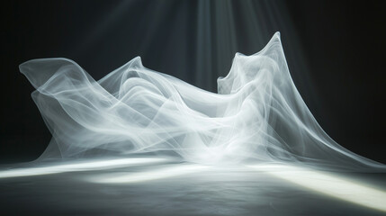 Wall Mural - mystical mist. swirling smoke in dark and light symphony. fluid fantasia. abstract dance of fog and 