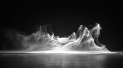 Wall Mural - mystical mist. swirling smoke in dark and light symphony. fluid fantasia. abstract dance of fog and 