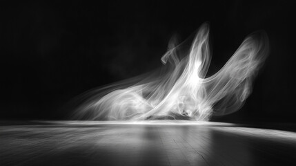 Wall Mural - mystical mist. swirling smoke in dark and light symphony. fluid fantasia. abstract dance of fog and 