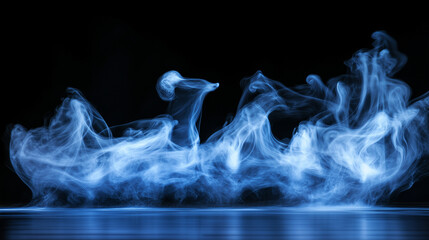 Wall Mural - mystical mist. swirling smoke in dark and light symphony. fluid fantasia. abstract dance of fog and 
