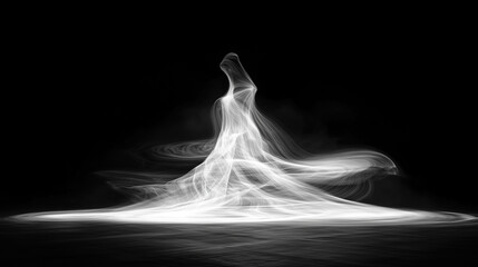Wall Mural - mystical mist. swirling smoke in dark and light symphony. fluid fantasia. abstract dance of fog and 