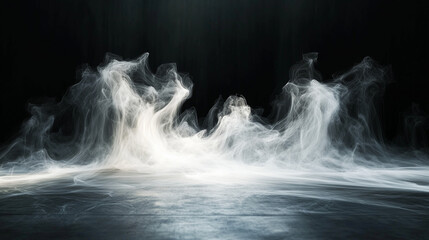 Wall Mural - mystical mist. swirling smoke in dark and light symphony. fluid fantasia. abstract dance of fog and 