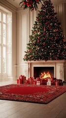 Poster - Christmas Tree in a Classic Interior.