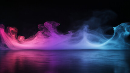 Wall Mural - mystical mist. swirling smoke in dark and light symphony. fluid fantasia. abstract dance of fog and 