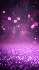Wall Mural - enchanting purple bokeh lights background for magical moments