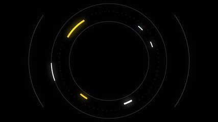 Fototapete - PNG Alpha.Abstract Circle and line HUD technological futuristic elements.