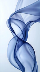 Wall Mural - abstract blue flowing waves background
