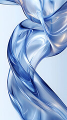 Wall Mural - abstract background of flowing blue waves