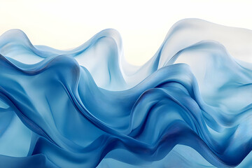 Wall Mural - abstract background with blue flowing waves