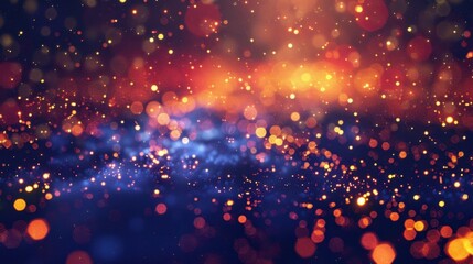 Canvas Print - Sparkling Bokeh Effects in Vibrant Colors