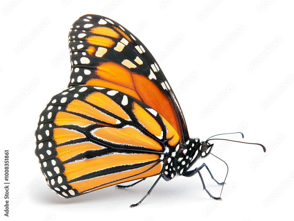 monarch butterfly isolated on white background Stock Photo | Adobe Stock