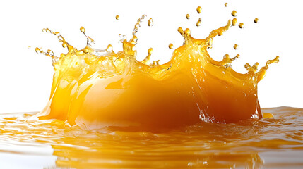 Leinwandbilder - Vivid orange liquid splash frozen in dynamic motion. and creative concept photography of a refreshing,healthy and vibrant fruit beverage or juice. Abstract.