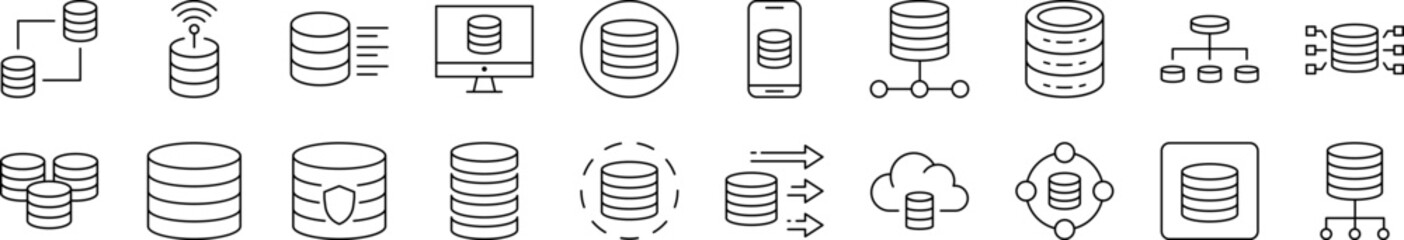 Poster - Coin, Savings, Money Related Icon Set. Editable Stroke. Suitable for Web Sites, Books, Cards, Apps