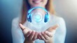 © MikaCreative - Hands Holding Virtual Headphones with Sound Waves