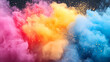 © YOGI C - Abstract Background of Colorful Smoke and Powder Explosion
