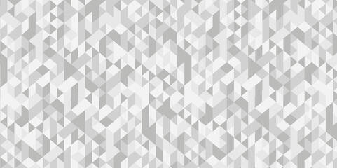 Wall Mural - Seamless geometric pattern square shapes low polygon backdrop background. Abstract geometric wall tile and metal cube background triangle wallpaper. Gray and white polygonal background.