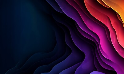 Canvas Print - Abstract Colorful Wavy Background