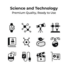 Wall Mural - Get this amazing science and technology icons set, ready for premium use