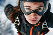 © Tetiana - Young person professional sky diver jumping with a parachute generative AI