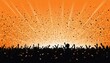 © Hirzan - crowd concert filled with people illustration background