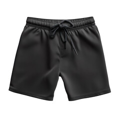 Black shorts isolated on transparent background