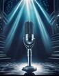 © kardelen - microphone background white or illuminated