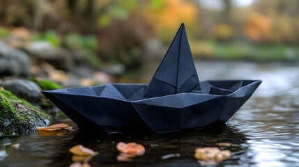 Wall Mural - Origami Sailboat