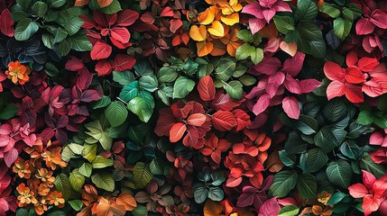 Sticker - Vibrant Floral Background with Rich Colors