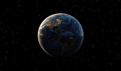 Wall Mural - planet earth globe view from space.