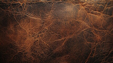 Wall Mural - Textured Close-Up of Old Vintage Leather Surface