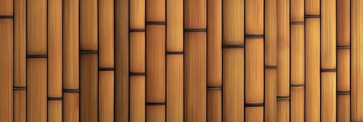 Wall Mural - Dark Brown Bamboo Wood Background Texture