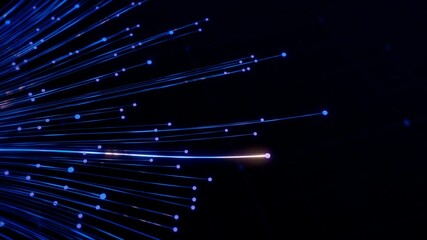 3D Illustrative Animation of Colorful Branching AI Neural Network on Dark Background. Visualization of Artificial Intelligence, Complex Algorithms, Chatbot, Machine Learning and Large Language Models