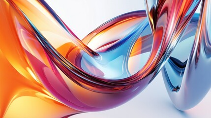 Sticker - Abstract Glass Swirls in Vibrant Hues