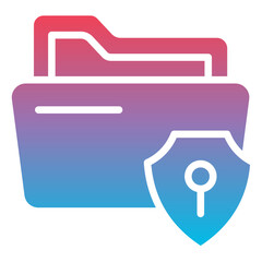 Wall Mural - Folder Security Icon