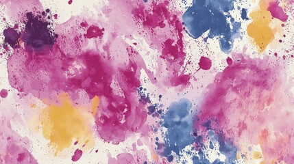 Wall Mural - artistic splashes of color seamless pattern. vibrant splashes of multicolored paint background