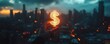© AIsofeel - A glowing dollar sign held above a city skyline, symbolizing finance, investment, and wealth in a dynamic urban landscape.