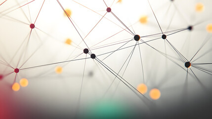 Network connection data structure. Information technology. Big data visualization. 3D rendering.