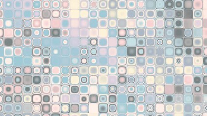 Aufkleber - Computer generated abstract video animation of seamless loop mosaic random moving