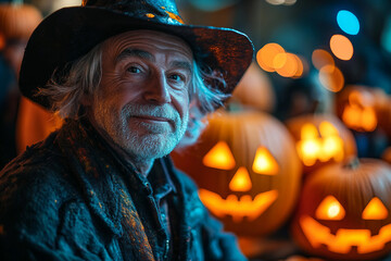 Wall Mural - halloween costume party and spooky characters design generative ai