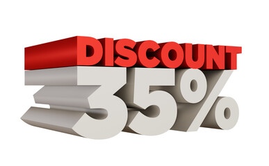 Wall Mural - 35% discount 3d text rendering transparent png