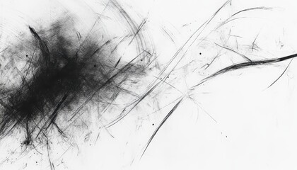 Wall Mural - Abstract Black Ink and White Background