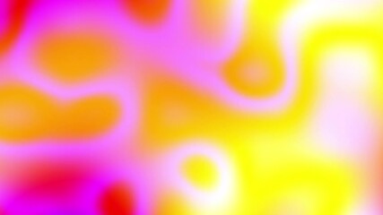 Aufkleber - Abstract Bright Liquid Background: Flowing Yellow and Orange Plasma Loop Texture with Smooth Gradients - Fractal Flow: Vivid Abstract Light