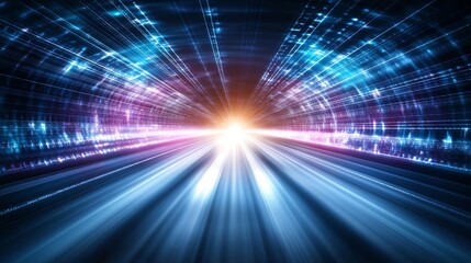 Poster - tunnel data depicted as a modern illustration for concept design, symbolizing information technology