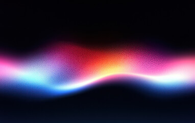 Wall Mural - vibrant abstract waves of color blend beautifully against a dark background, creating a mesmerizing 