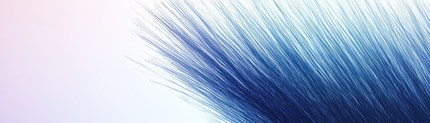 Wall Mural - a close-up view of vibrant blue fibers against a soft gradient background, evoking feelings of calmn