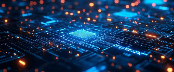 A 3D rendering of an abstract technology background representing the concept of unlimited data storage.