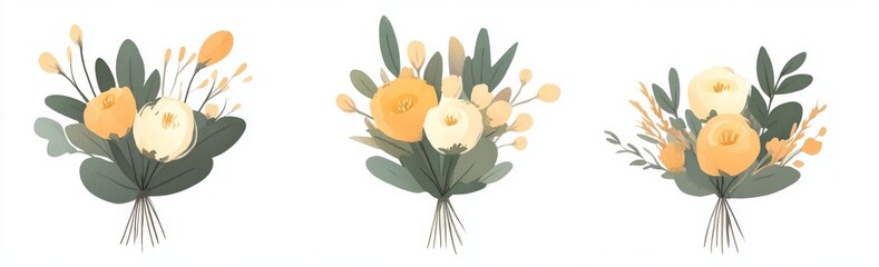 Sticker - Illustration of wildflowers in watercolors and botanicals