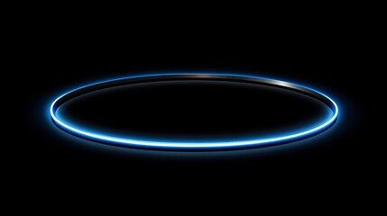 Poster - The 3D rendering shows a blue round hologram emitting rays of light. This is a sci-fi futuristic interface with a glowing portal. This is a great background for a tech title, a news headline, or a