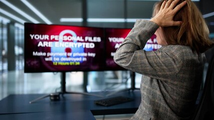 Aufkleber - Ransomware Cyber Malware Attack